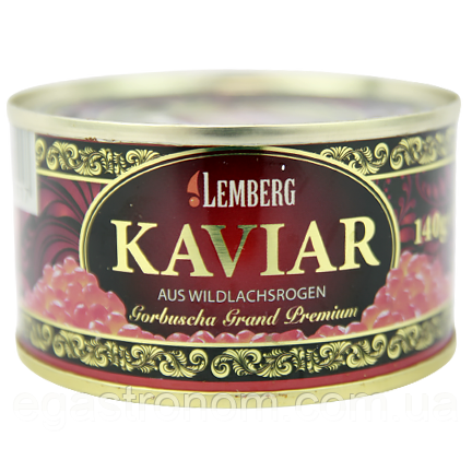 Ікра горбуші Лемберг Lemberg 140g 36шт/ящ (Код: 00-00013832)