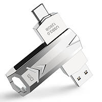 Металева OTG флешка 128Gb USB 3.0+Type-C DM