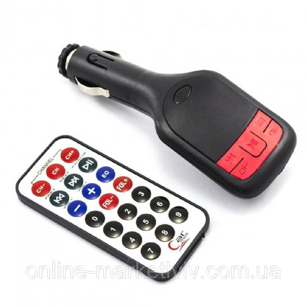 Автомобільний трансмітер з USB та пультом керування, FM-02 / FM-модулятор MP3, фото 1