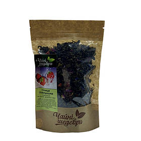 Чай "Суниця з вершками" зелений від ТМ "Чайні шедеври" 100 гр.