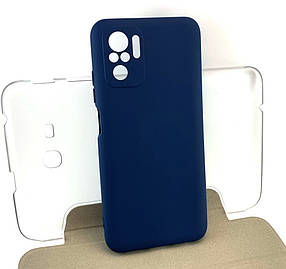 Чохол на Xiaomi Redmi Note 10, Note 10s накладка на бампер Silicone Case силіконовий синій