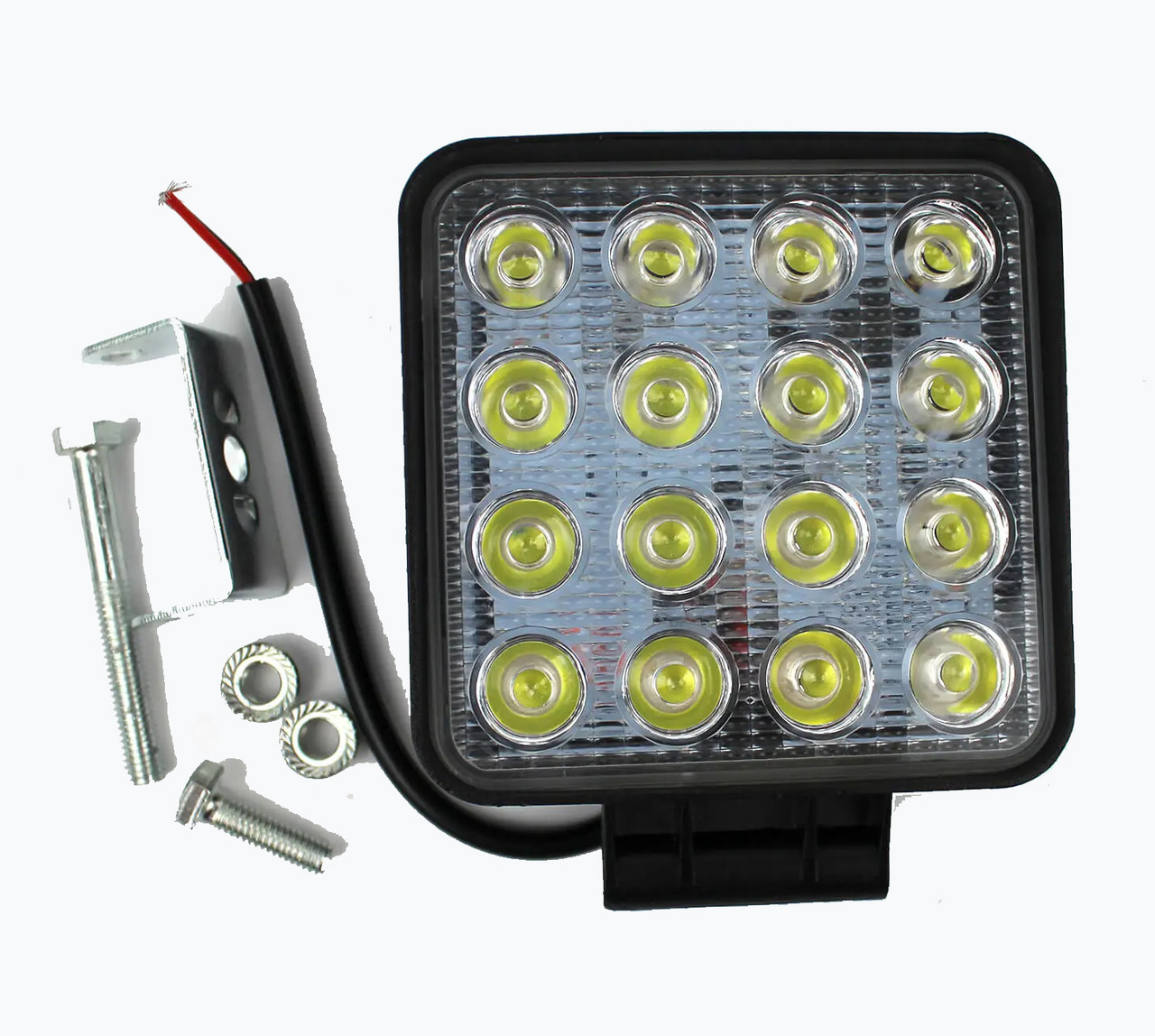 Фара Led квадратна 48W, 16 ламп, широкий промінь 10/30V 6000 K (шт), фото 1