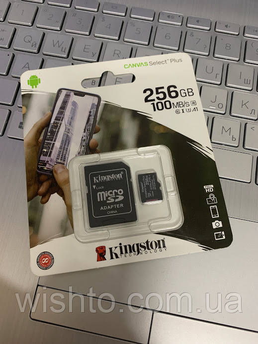 Карта пам'яті Kingston microSDXC 256GB Class 10 UHS-I R100MB/s