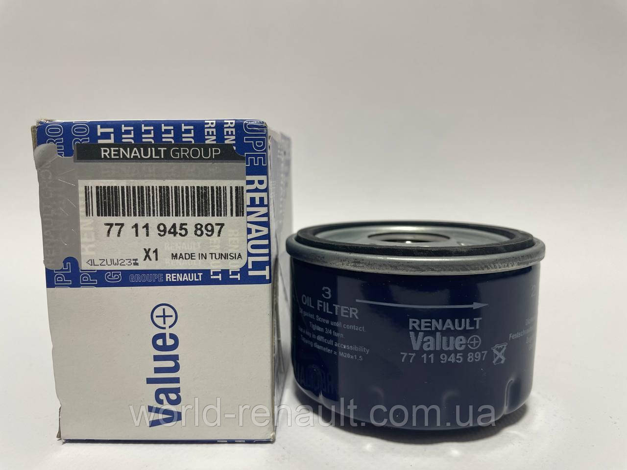 Value + (Renault) 7711945897 — Оливний фільтр на Рено Кангу 1.6i 8V K7M