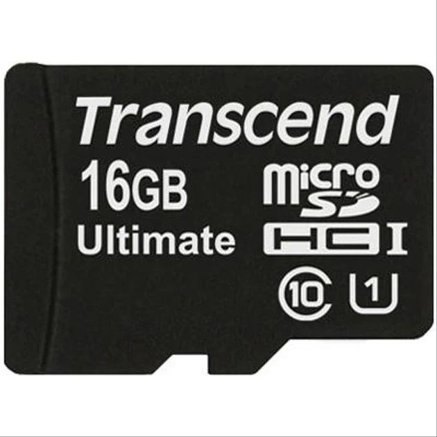 Карта пам'яті Transcend 16Gb microSDHC Class 10 UHS-I Ultimate 600x уцінка / в магазині Київ, фото 1