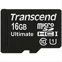 Карта пам'яті Transcend 16Gb microSDHC Class 10 UHS-I Ultimate 600x уцінка / в магазині  Київ