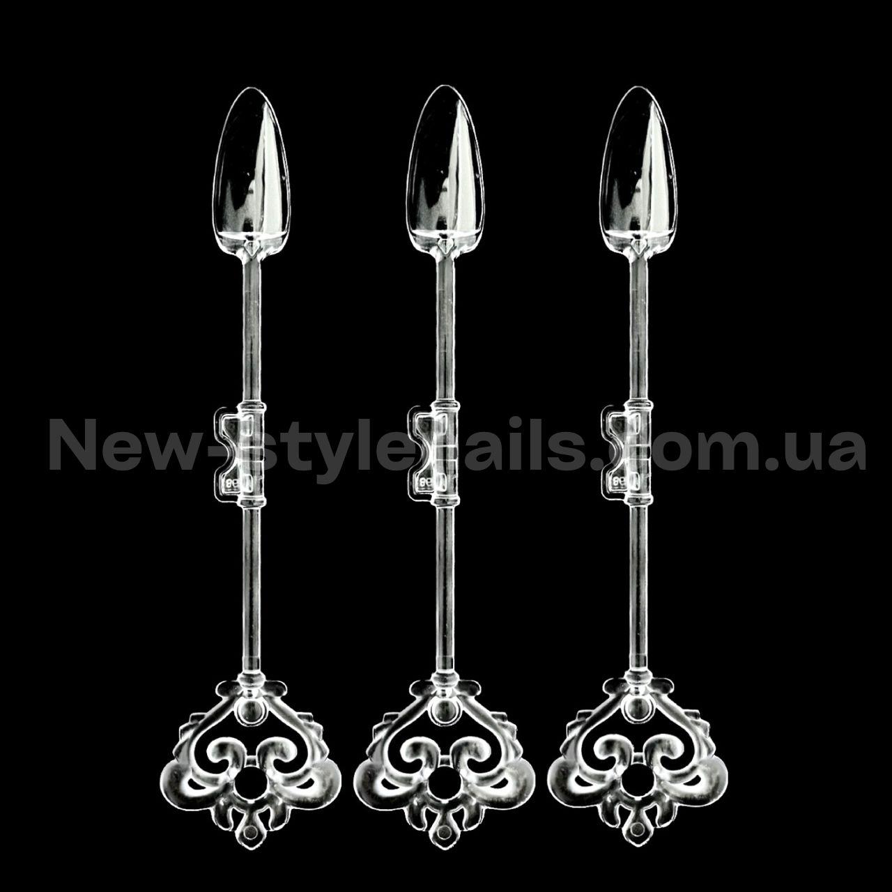 Палітра для лаку, прозора, на кільці, мигдаль 24шт/уп.