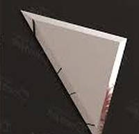 Зеркальная плитка 100см х 100см с фацетом треугольник серебро Фацет 2см