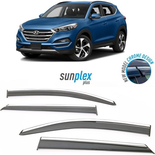 Дефлектор на вікна SUNPLEX (вітровики) Hyundai Tucson 2015-2019 PLUS-1 001 009