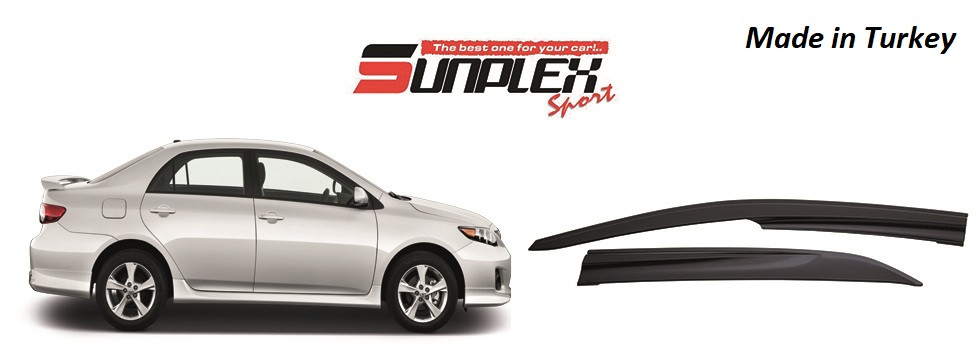 Дефлектор на вікна SUNPLEX (вітровики) TOYOTA COROLLA 2006-2013, SP-S-02