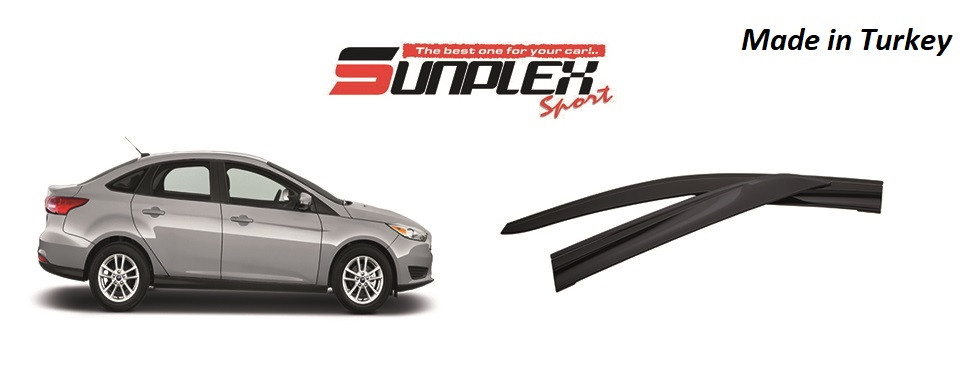 Дефлектор на вікна SUNPLEX (вітровики) FORD FOCUS 3 HB / SEDAN 2011 - 2017 SP-S-88