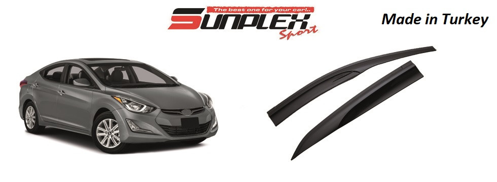 Дефлектор на вікна SUNPLEX (вітровики) HYUNDAI ELANTRA 2011-2016 SP-S-44