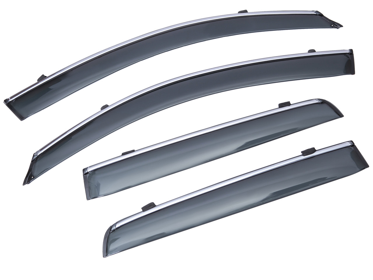 Дефлектори вікон (вітровики) SUN VISORS з хромом MITSUBISHI OUTLANDER 2007-2013