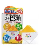 КРАПЛІ ДЛЯ ОЧЕЙ ROHTO VITA ALPHA 40 EYE DROPS ЖОВТІ. ВІТАМІНИ ДЛЯ ЗАХИСТУ ТА ВІДНОВЛЕННЯ ОЧЕЙ ПІСЛЯ НАВАНТАЖЕН