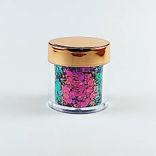 ГЛІТЕР СУХИЙ ГОЛОГРАФІЧНИЙ CHAMELEON CHUNKY GLITTER 10 ml, фото 2