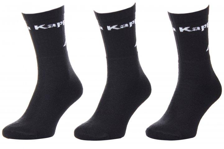 Шкарпетки для футболу та спорту Kappa Socks Logo Saboya 3PPK чорні (оригінал)