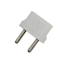 Єврорехідник мережевий адаптер US/UK HJ11 41-13619 2.5/250V 10A плоский в розетку білий