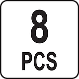 Набір Коронок Біметалевих Ø 22, 29, 35, 44, 67, 73 мм 8 шт YATO (YT-3380), фото 6