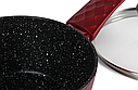 Набір кухонного посуду 15 предметів EDENBERG EB-5635 / Набір казанів + сковорідки з мармуровим покриттям, фото 9