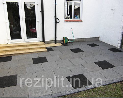 Гумове покриття для тераси та балкону, плитка 500×500×20мм, фото 1