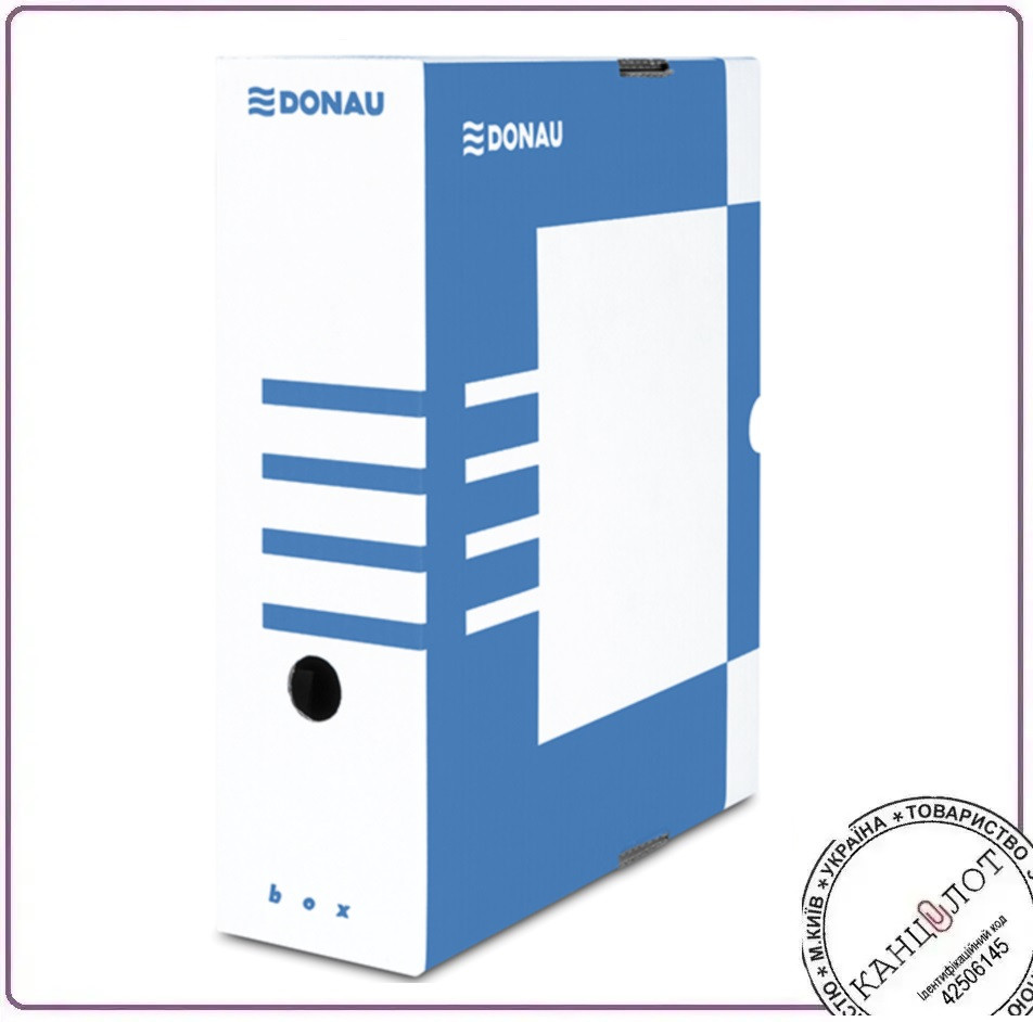 Бокс для архівації документів,100 мм, DONAU, 297х100х339 мм, синій (7661301PL-10), фото 1