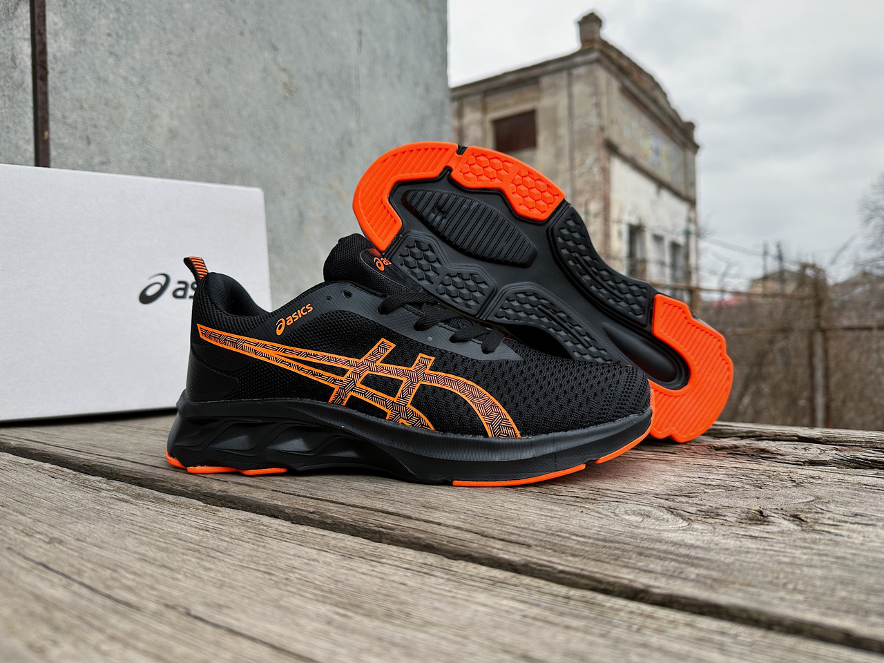 Чоловічі кросівки Asics Gel-Quantum Black Orange чорні з оранжевим