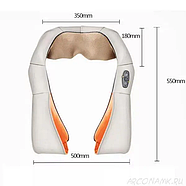 Універсальний роликовий масажер для спини та шиї Massager of Neck Kneading з ІЧ-прогріванням, фото 2