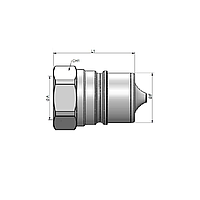 Муфта розривна, гідравлічна (БРС) BSP 1/2" (Папа) ISO 7241-A