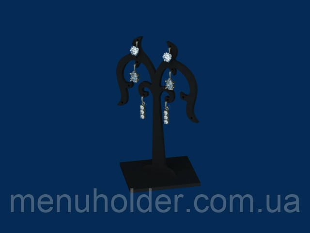 Підставки під сережки, акрил чорний 3 мм, фото 1