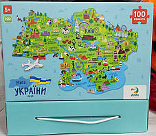 Пазл Мапа України 100 елементів  46*64см 300267 DoDo ЯКІСТЬ ОРИГІНАЛЬНА ІГРАШКА