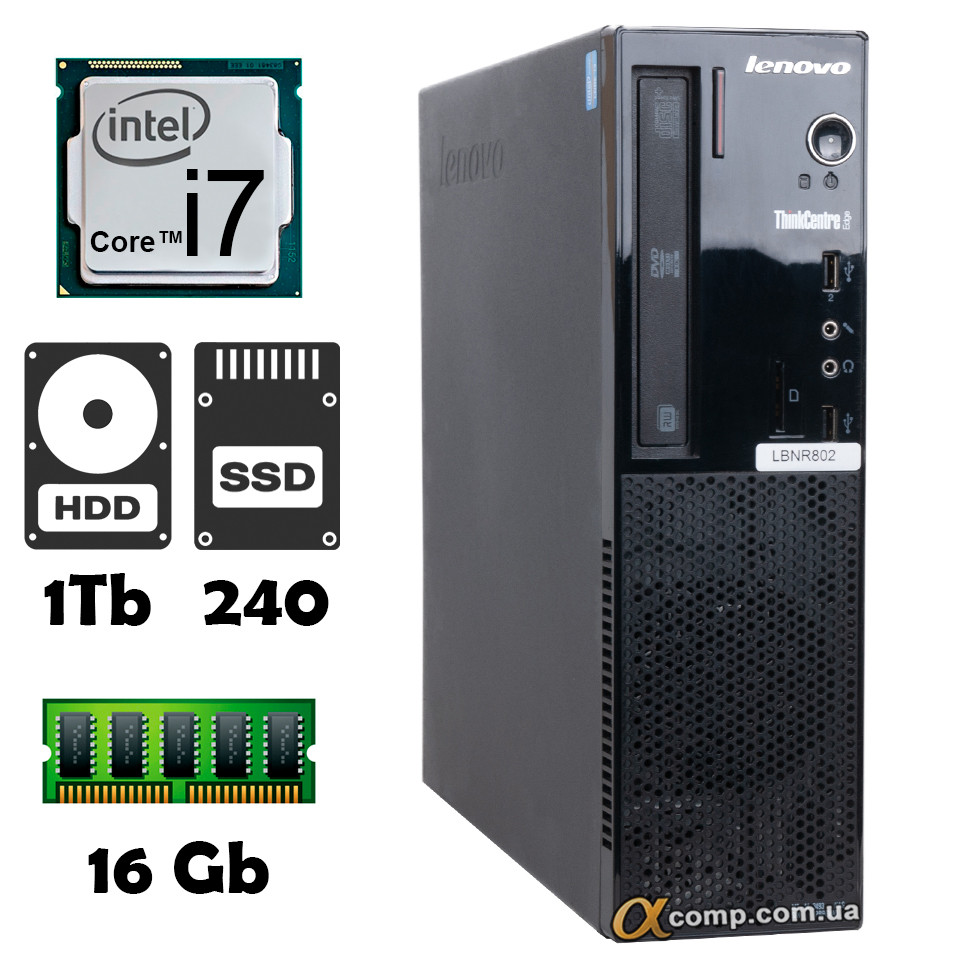 Lenovo Edge 72 (i7 3770 • 16Gb • 1Tb • ssd 240Gb) dt, фото 1