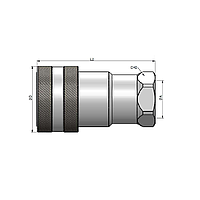 Муфта разрывная, гидравлическая (БРС) BSP 1/2" (Мама) ISO 7241-A