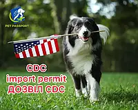 Разрешение CDC на перевозку собак в США. Оформление ветеринарных документов для заполнения анкеты СДС для США.