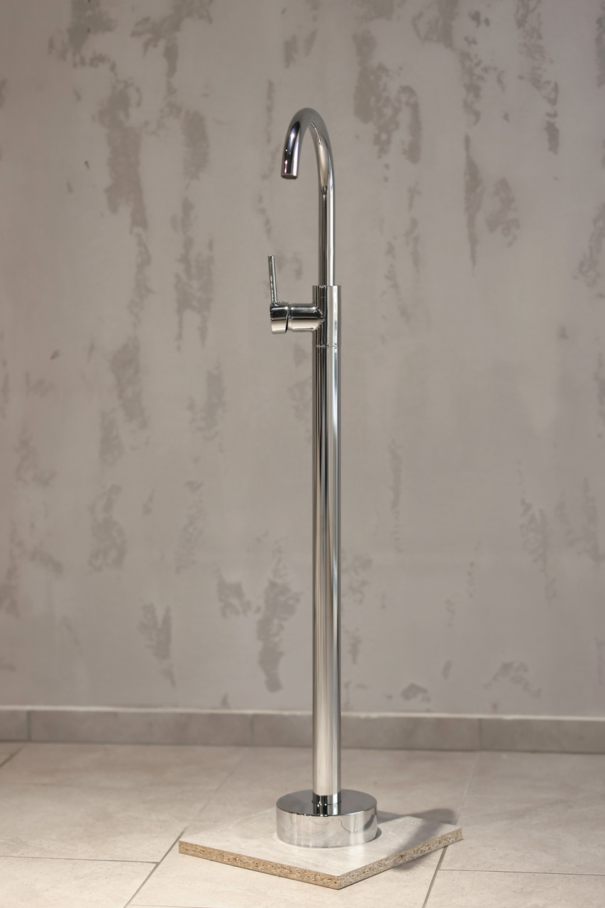 Кран для ванны смеситель напольный отдельно стоящий Brone Uno CHROME PLATED, фото 1