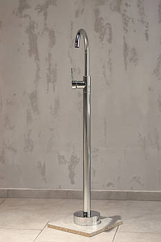 Кран для ванны смеситель напольный отдельно стоящий Brone Uno CHROME PLATED