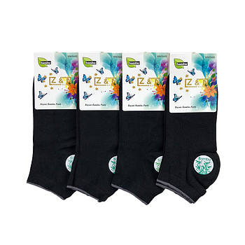 Короткі жіночі бамбукові шкарпетки Z&N Туреччина чорні