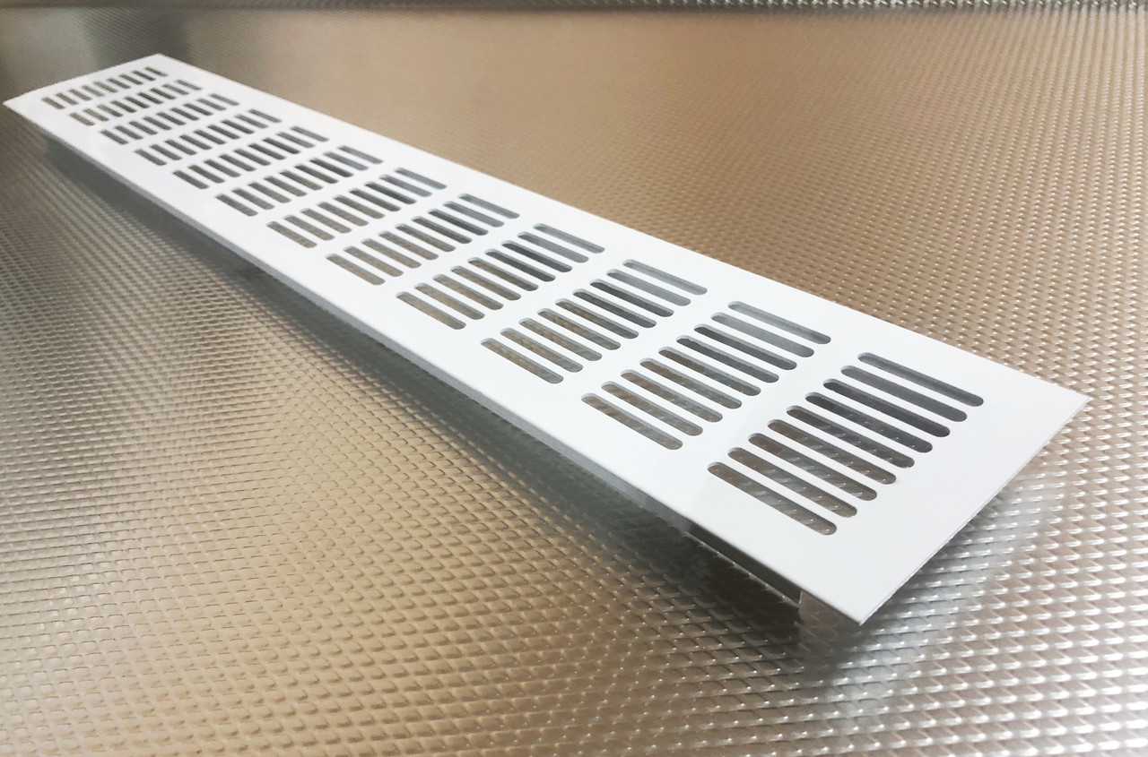 Решітка 480/80мм вентиляційна алюміній колір білий, фото 1