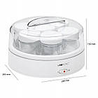 Йогуртниця Clatronic JM 3344 — 7 баночок по 160 мл, 1,1 л, 14 Вт, фото 4