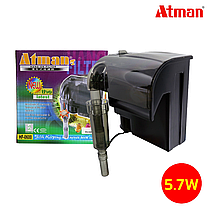 Фільтр навісний, Atman НF-0600, 650 л/год. Високопродуктивний каскадний фільтр для акваріумів об'ємом до 150, фото 6