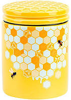 Банка керамическая "Sweet Honey" 650мл для сыпучих продуктов, желтый