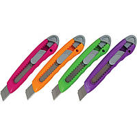 Ніж канцелярський Axent 18мм з механічним фіксатором, мікс