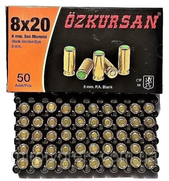 Купить Патрон холостой Ozkursan 8мм пистолетный (50шт), цена 450 грн ...