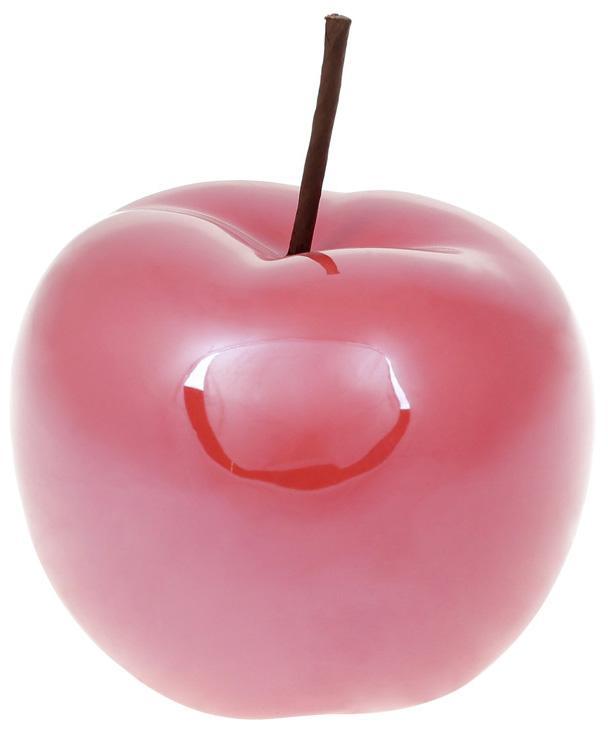 Набір 4 декоративні статуетки "Яблуко" 12.5х12.5х15.5см, полуничний перламутр