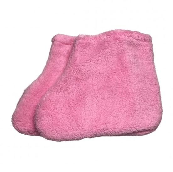 Шкарпетки для парафінотерапії махрові колір рожевий (1 пара), фото 1