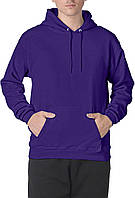 Small Purple Мужской флисовый спортивный пуловер с капюшоном Hanes полного покроя