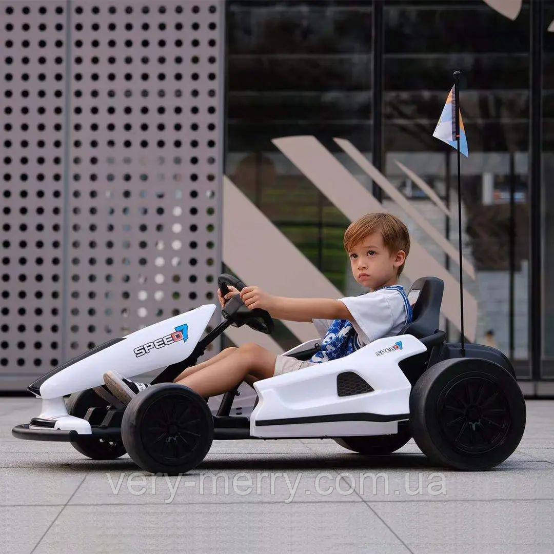 Детский электро дрифт-карт SPEED 7 (24V) (белый цвет), цена 21510 грн ...