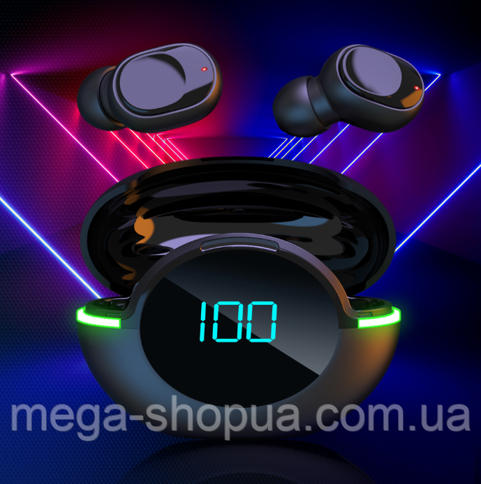 Бездротові навушники та гарнітура Bluetooth LED UY008. Вакуумні Навушники Блютуз для телефона, смартфона