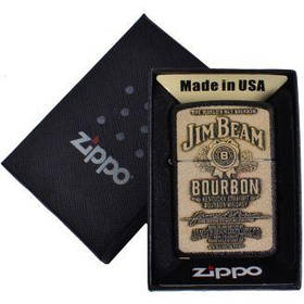 Запальничка бензинова "Zippo. Jim Beam" подарункова №4736-2