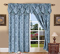 Blue 54 X 84 Elegant Comfort Жаккардовые панели для штор Penelopie Look, 54 на 84 дюйма, золото, набор и