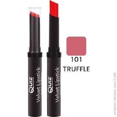 Губна помада стійка оксамитова Quiz Velvet long lasting lipstick